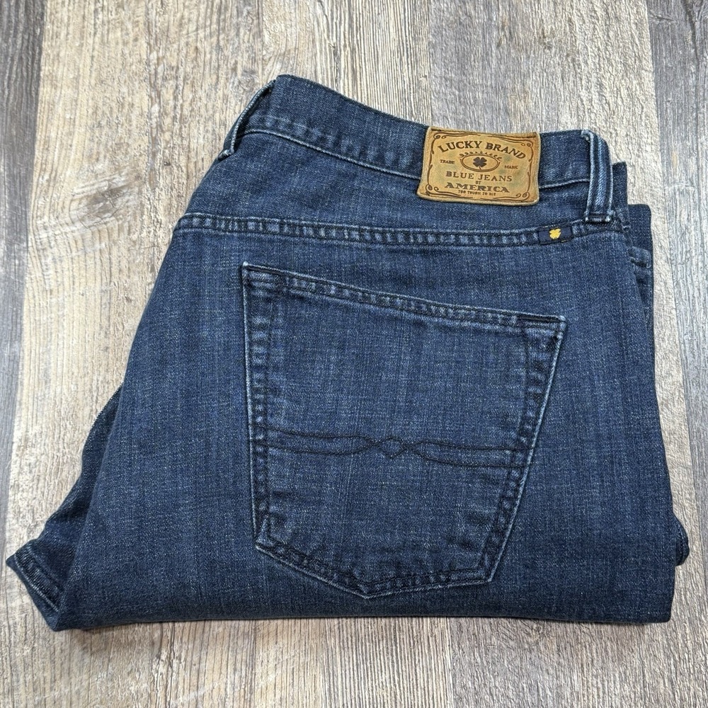 Lucky Brand 121‎ Heritage Slim Button Fly Jeans Men's 40x32* (38x29) Dark Wash